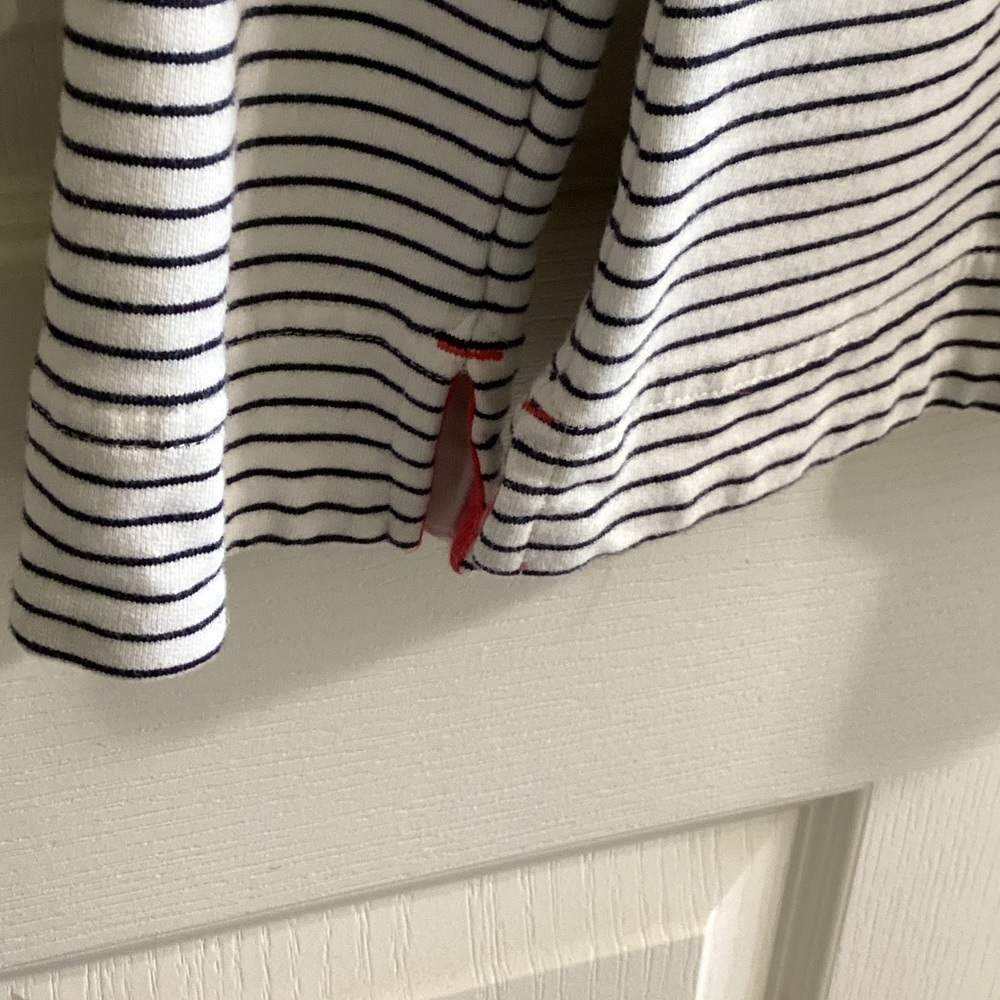 Joules White and Navy Striped Sweatshirt - Picture 5 of 5